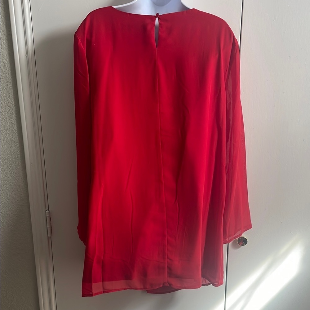 Elegant Red Two-Piece Set - Picture 2 of 6